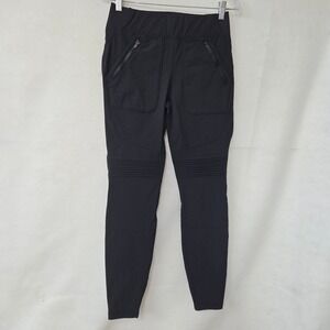 Duluth Trading Co Moto Utility Pants Womens 4 Long Black Nylon Spandex 3237-97